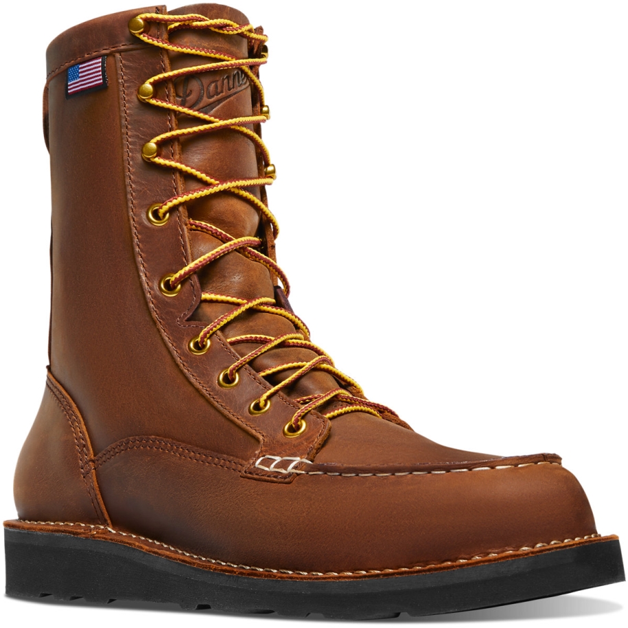 Danner Bull Run Moc Toe 8 Tobacco Black Wedge